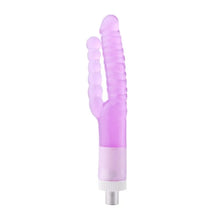 Dildo double nervuré 3XLR pour la machine à sexe Auxfun Basic