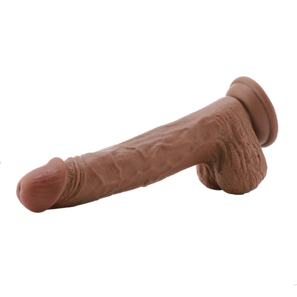 Dildo EZfunLok pour machine à sexe Auxfun Plus Marron 26 cm