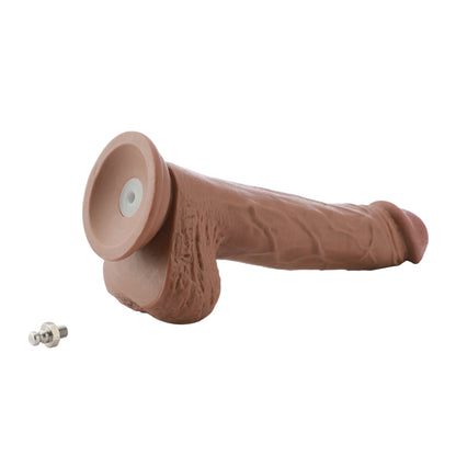 Dildo EZfunLok pour machine à sexe Auxfun Plus Marron 26 cm