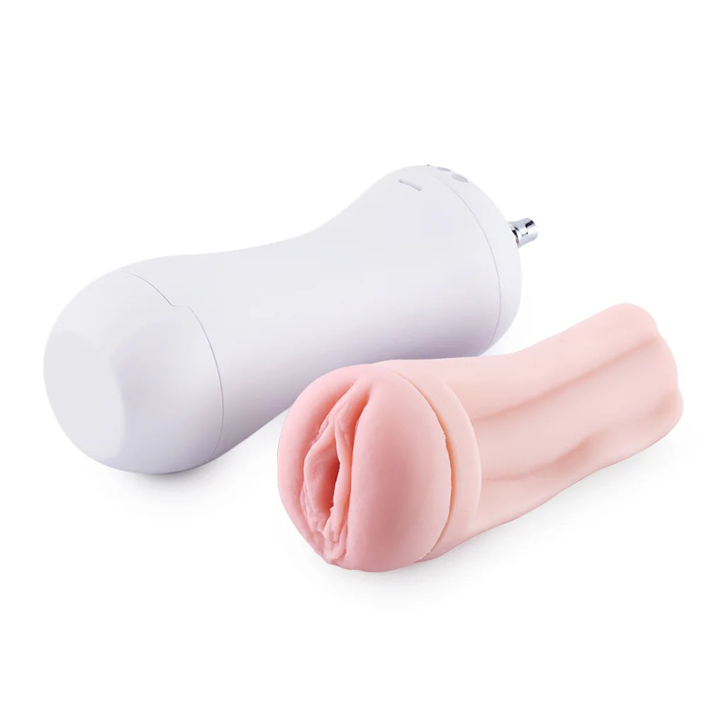 Poche Pussie pour les machines à sexe QAC vagin réaliste avec vibration ! Noir