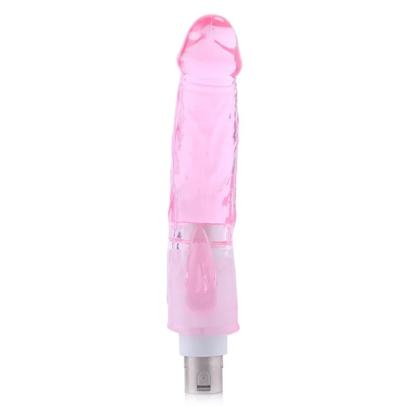 Dildo Rose avec Stimulation du Clitoris Connecteur 3XLR pour la Machine Sexuelle Auxfun Basic