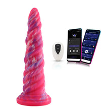 Dildo anal en silicone premium avec design unique, vibration - Plaisir mains libres - 25 cm