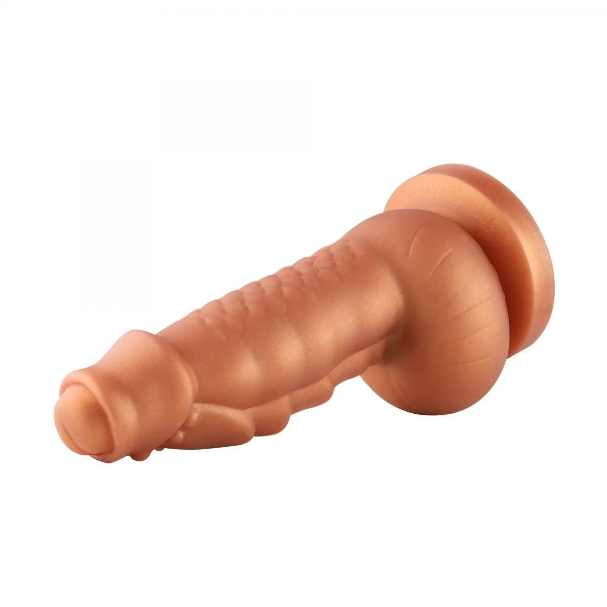 Dildo Suction Cup Hippo Fantasy XL 20 cm - Forme Unique, Bosses & Crêtes pour une Stimulation Intense