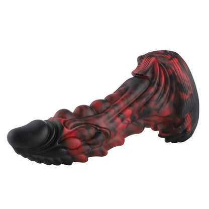 Wildolo Anal Fantasy Dildo Vibrant 21 cm Noir | 10 Modes de Vibration, Application & Télécommande,