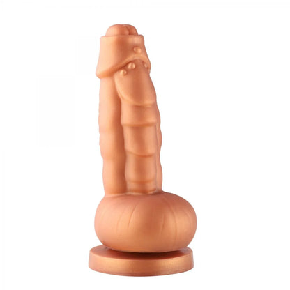 Dildo Suction Cup Hippo Fantasy XL 20 cm - Forme Unique, Bosses & Crêtes pour une Stimulation Intense