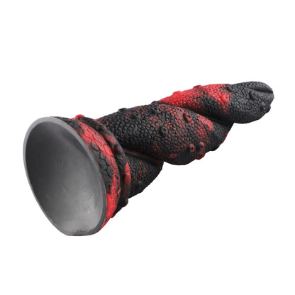 Dildo Monstre Fantaisie Avec Ventouse 21 cm Serpent Tressé - Jouet en Silicone Réaliste pour Intense.