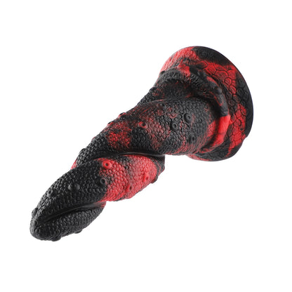 Dildo Monstre Fantaisie Avec Ventouse 21 cm Serpent Tressé - Jouet en Silicone Réaliste pour Intense.