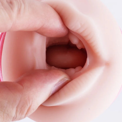 Masturbateur de poche Bouche Rose avec connecteur 3XLR pour machine à sexe Auxfun Basic