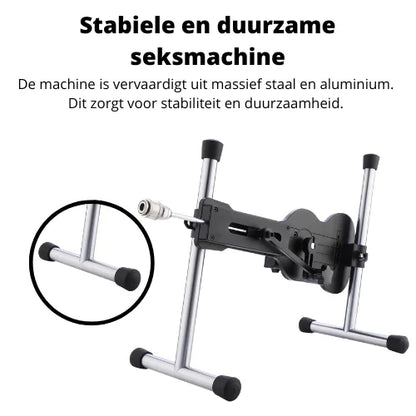 Sex Machine – 3 Dildos, Pocket Pussy & Adaptateur à Ressort, Sans Fil