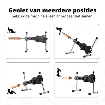 Sex Machine – 3 Dildos, Pocket Pussy & Adaptateur à Ressort, Sans Fil