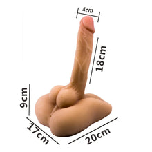 Jouets Tabou Dildo Méga Réaliste avec Anus et Ventouse - 18 cm pour une Expérience Mains Libres Ultime.