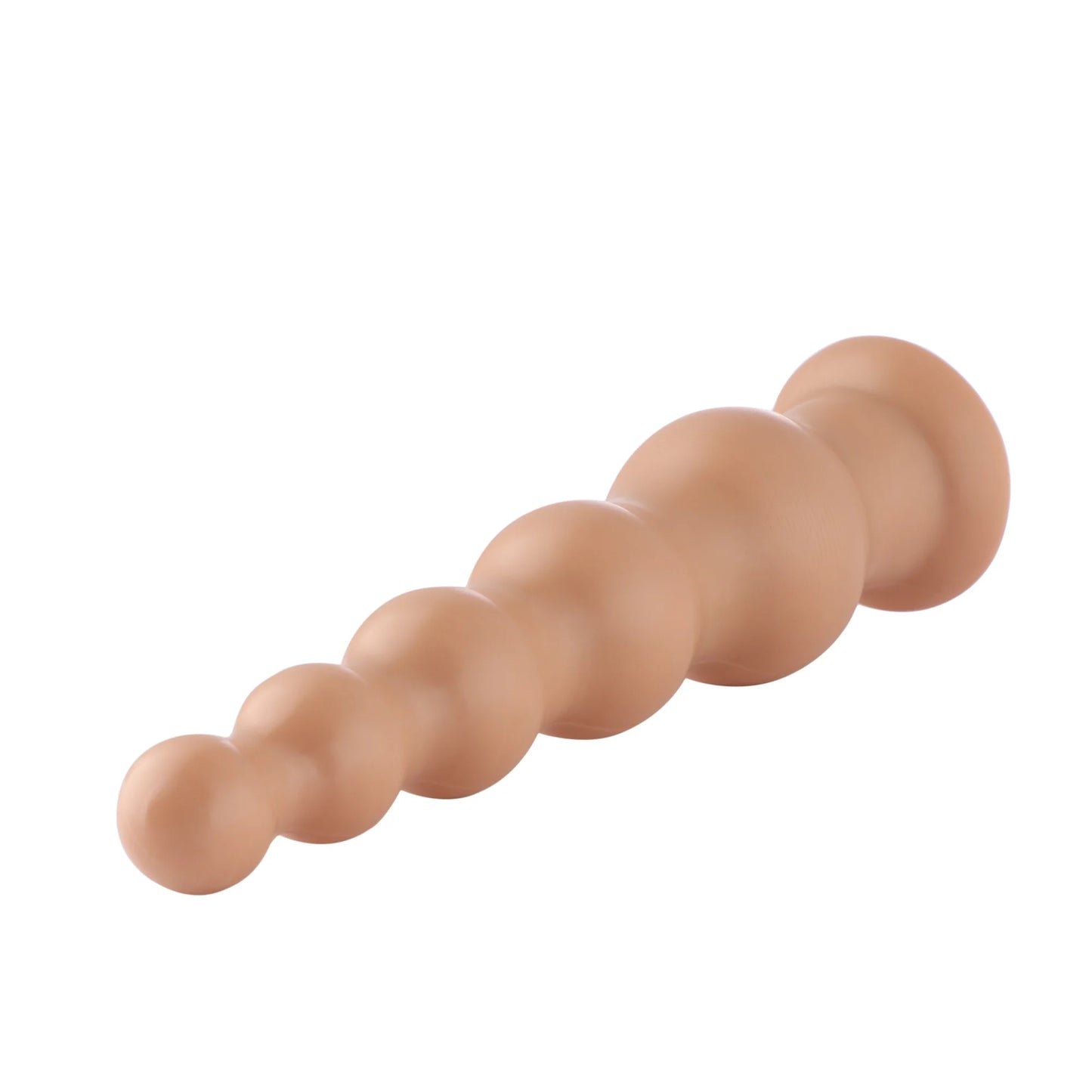 Dildo strié 3XLR pour machine à sexe de base Auxfun Beige 21 cm