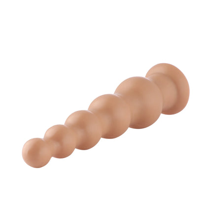 Dildo strié 3XLR pour machine à sexe de base Auxfun Beige 21 cm