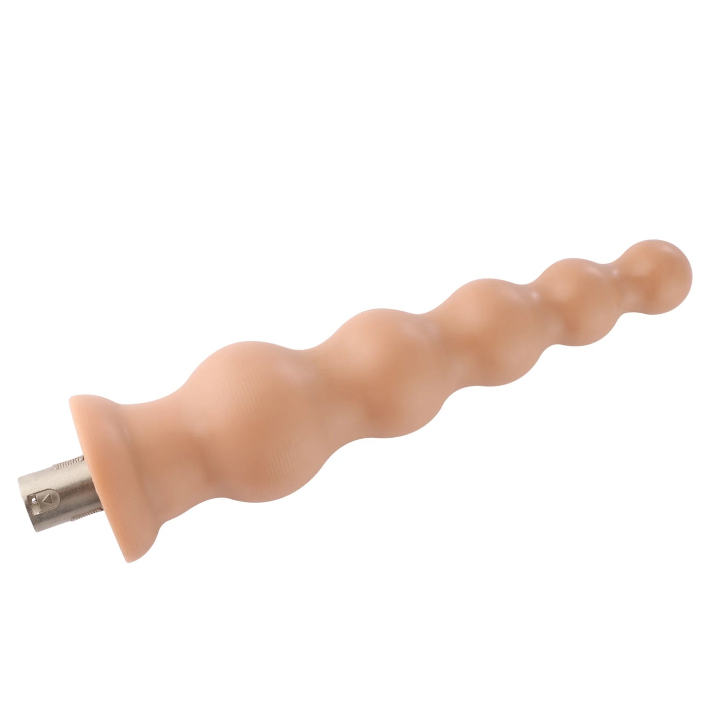 Dildo strié 3XLR pour machine à sexe de base Auxfun Beige 21 cm