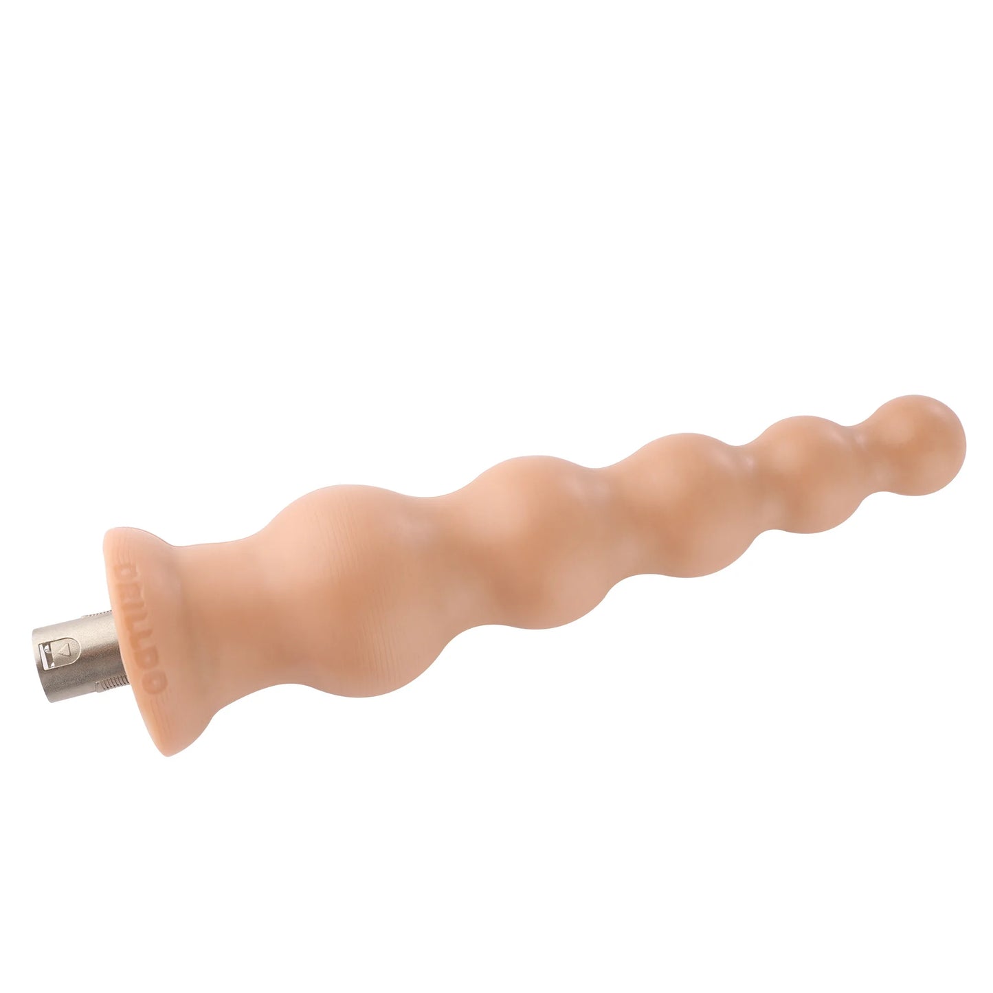 Dildo strié 3XLR pour machine à sexe de base Auxfun Beige 21 cm