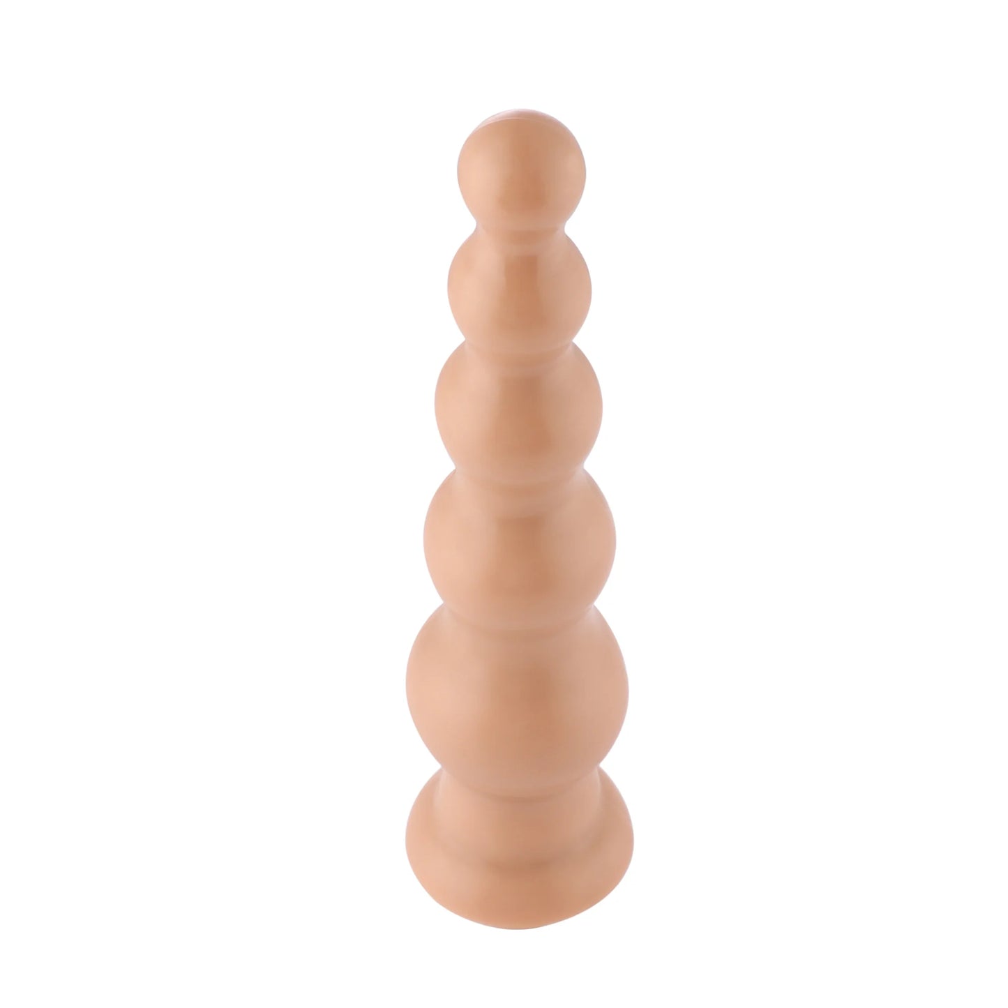 Dildo strié 3XLR pour machine à sexe de base Auxfun Beige 21 cm