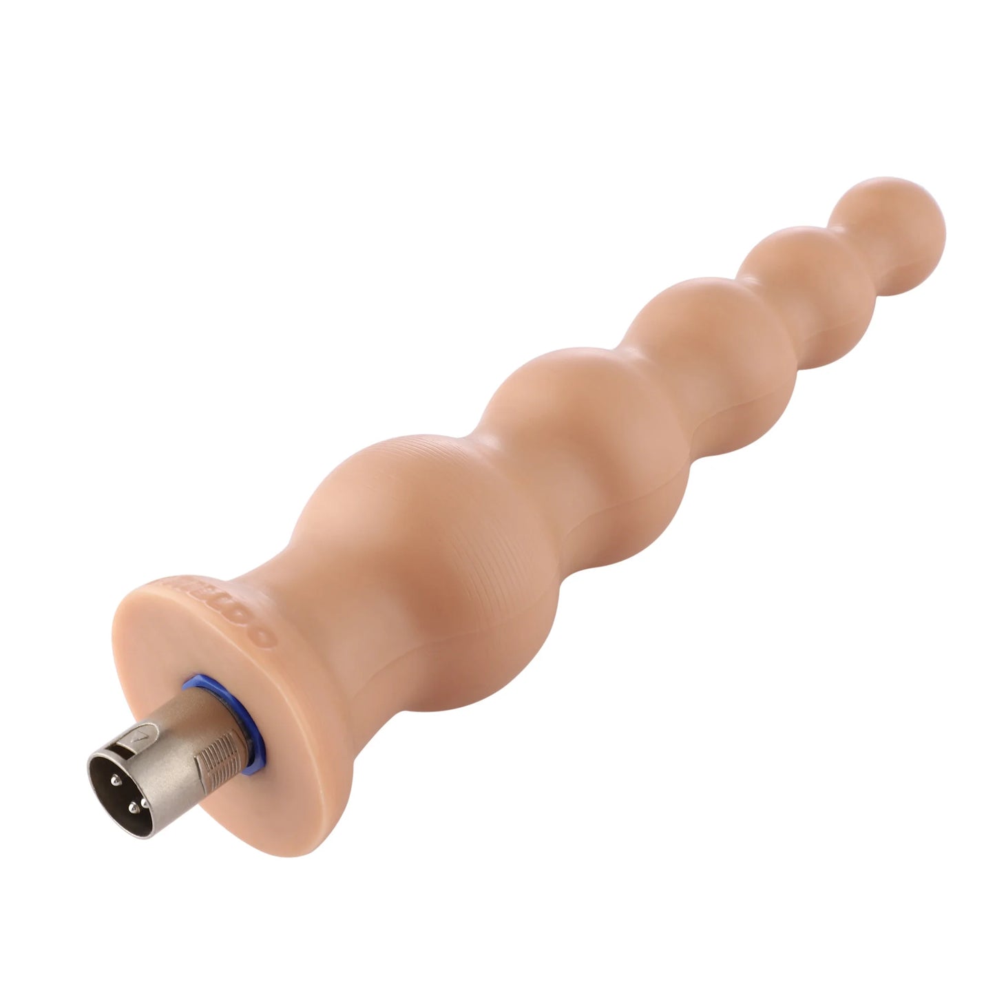 Dildo strié 3XLR pour machine à sexe de base Auxfun Beige 21 cm