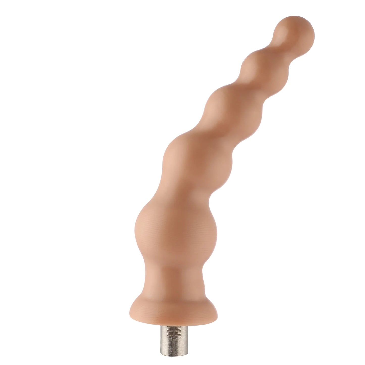 Dildo strié 3XLR pour machine à sexe de base Auxfun Beige 21 cm