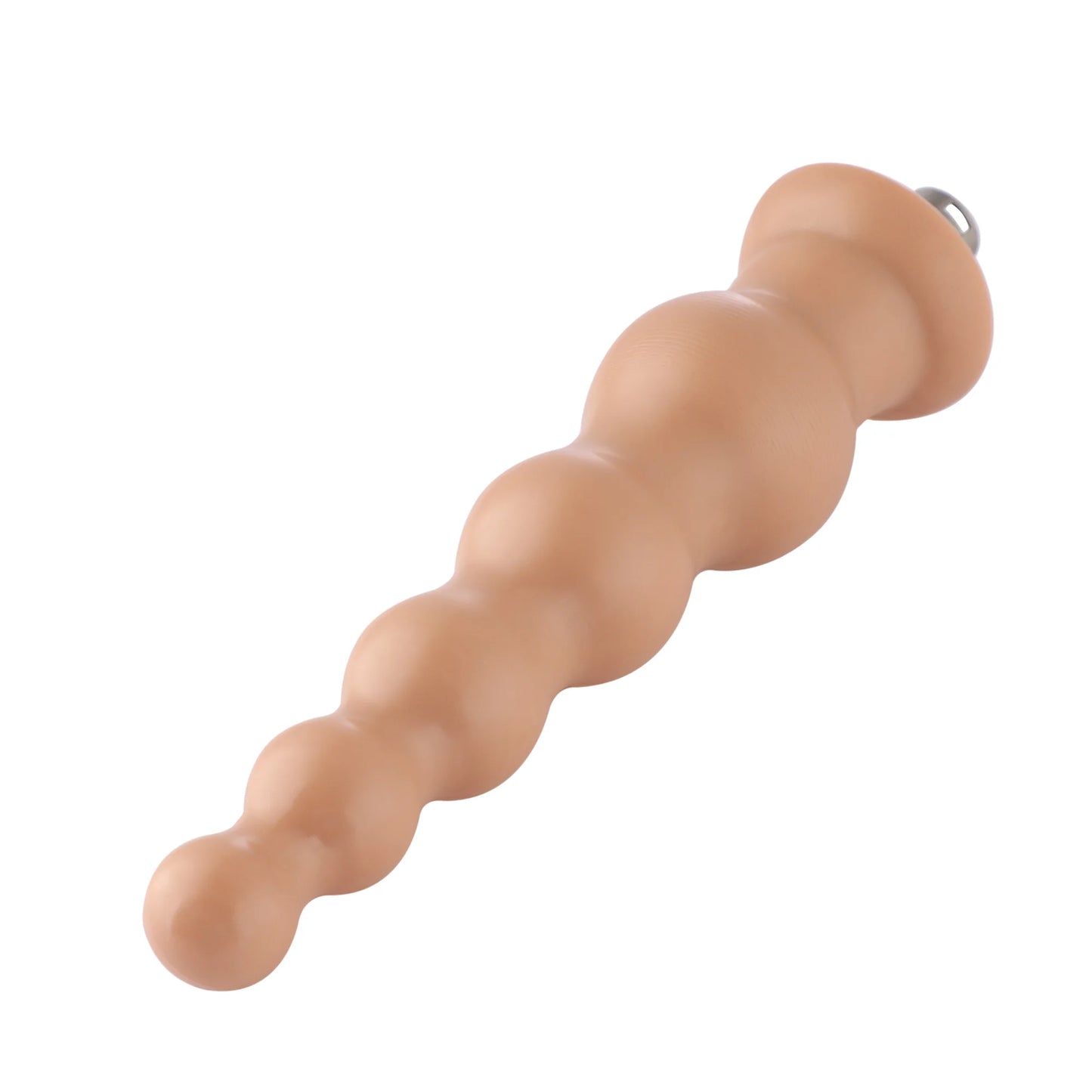 Dildo strié 3XLR pour machine à sexe de base Auxfun Beige 21 cm